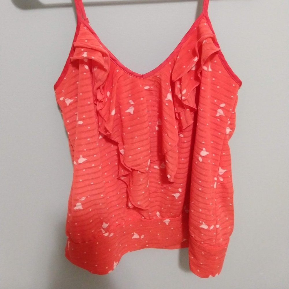Express chiffon ruffle tank top